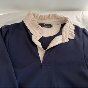 Pomander Place Navy Charlotte Terry Dress